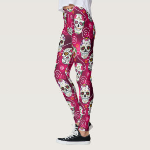 SockerDöskallar och Swirls Ro Red ID725 Leggings