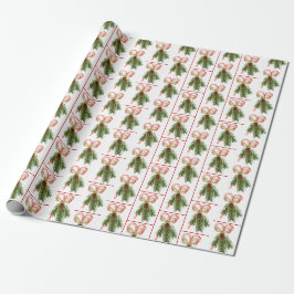 Sockerdraggran med snöre båge presentpapper