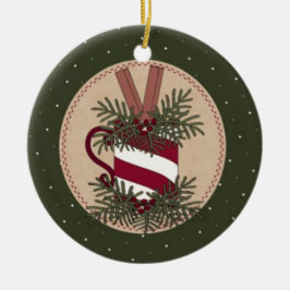 Sockerdricksmugg arrangemang julgransprydnad keramik