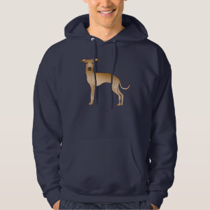 Sockerfärgad italiensk mops Söt tecknad hunddesign Hoodie