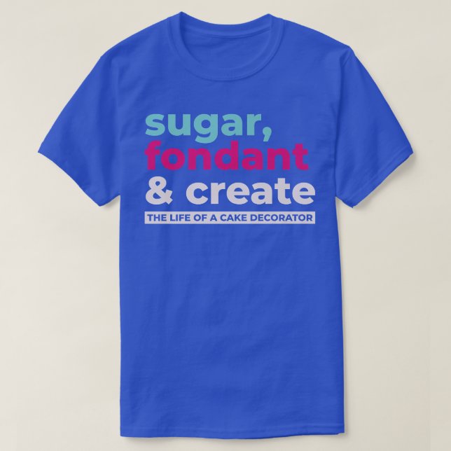Sockerfondant Skapar livslängden för kummeldekorat T Shirt (Design framsida)