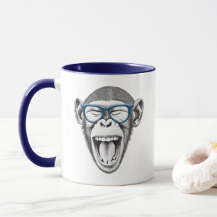 Sockerglas, apa älskare mugg