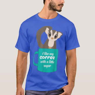 Sockerglider-gåva för sockerglider och kaffe Kärle T Shirt
