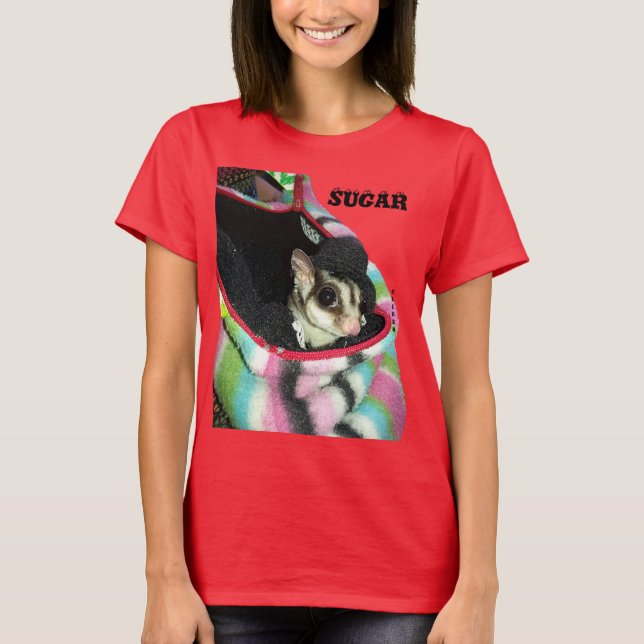 Sockerglider med hatt t-shirt (Framsida)