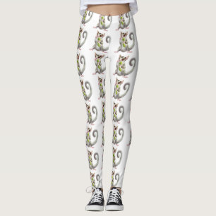 sockerglidflygplandamasker leggings