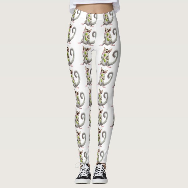 sockerglidflygplandamasker leggings (Framsida)
