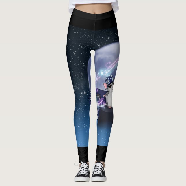 Sockerglidflygplandamasker Leggings (Framsida)