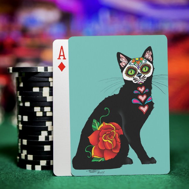 Sockerhaltig svart katt casinokort (Skapare uppladdad)