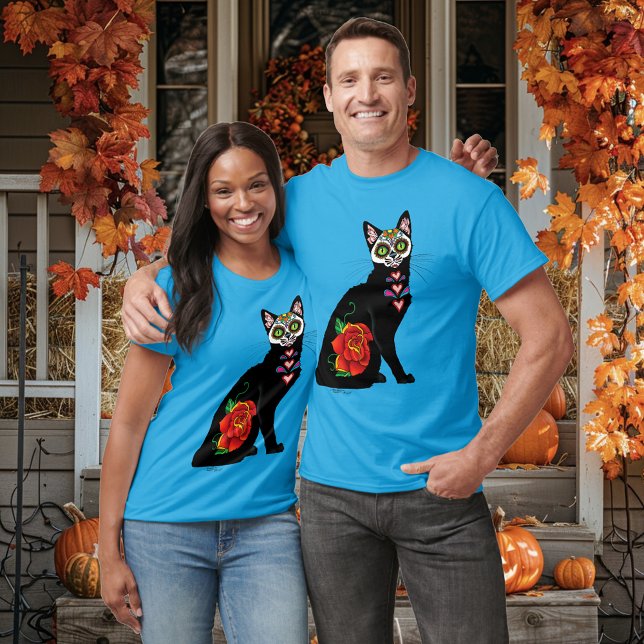 Sockerhaltig svart katt t shirt (Skapare uppladdad)
