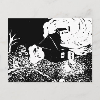 Sockerhus på nattvykort vykort