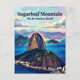 Sockerhuvudberget Brasilien Vykort