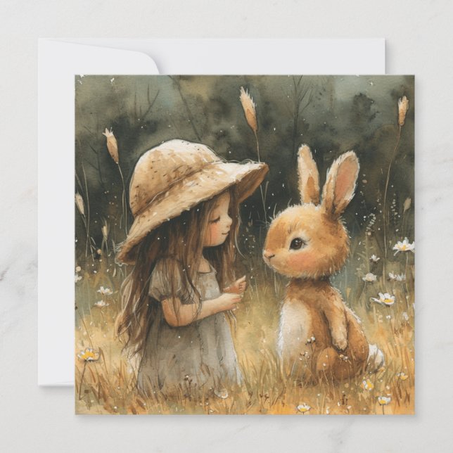 SockerJackat Bunnies: Sweet Delight 🐰 Digital 💖 Julkort (Framsida)