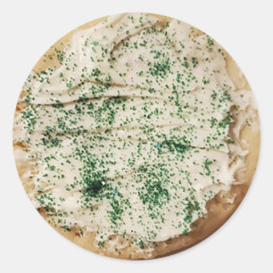 Sockerkakor med Grönt Sprinkles Runt Klistermärke