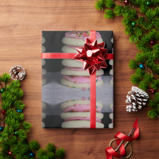 Sockerkakor med rosa frostning presentpapper