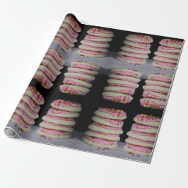 Sockerkakor med rosa frostning presentpapper