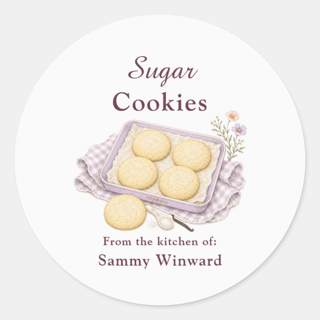 Sockerkaksgåva Etikett (Framsida)