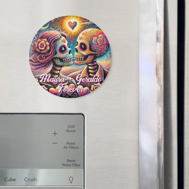 Sockerkallar i kärlek Personlig kritapastell Magnet (In Situ (Fridge))