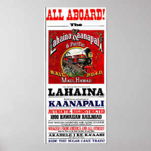 Sockerkäpptåg med Baldwin lokomotiv Poster