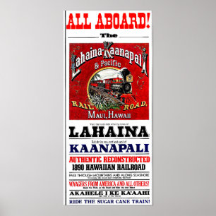 Sockerkäpptåg med Baldwin lokomotiv Poster