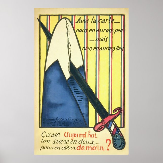 Sockerkatjon ~ Vintagens Fransk Världskrig 1. Poster (Framsidan)