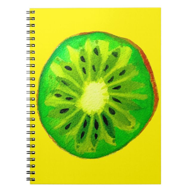 Sockerkonst, klar kiwi-frukt, ursprunglig vattenfä anteckningsbok (Framsidan)