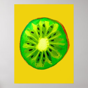 Sockerkonst, klar kiwi-frukt, ursprunglig vattenfä poster