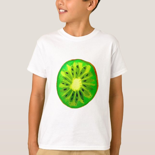 Sockerkonst, klar kiwi-frukt, ursprunglig vattenfä t shirt (Framsida)
