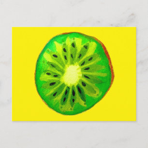 Sockerkonst, klar kiwi-frukt, ursprunglig vattenfä vykort