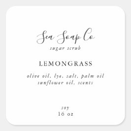 Sockerkrämdekaler Fyrkantigt Klistermärke