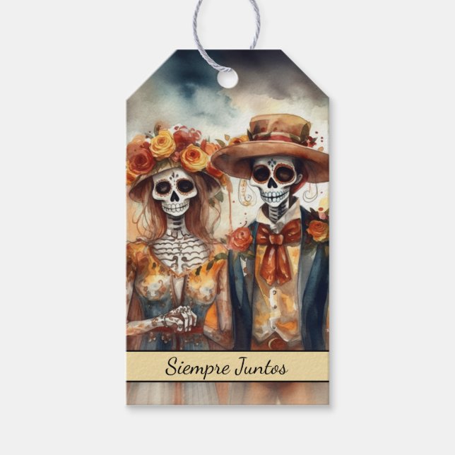 Sockerkulör, anpassningsbar presentetikett (Framsidan)