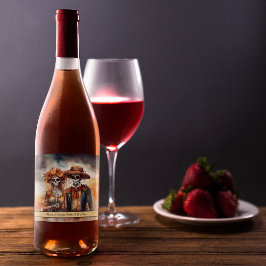 Sockerkulör, anpassningsbar vinflaska etikett