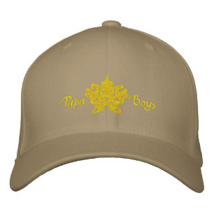 Sockerkulör i pappa (cappellino) broderad keps