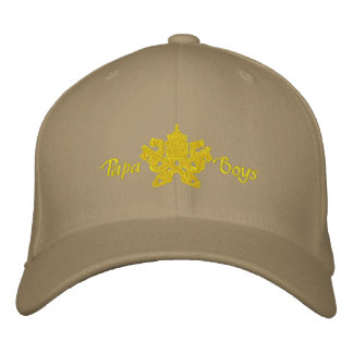 Sockerkulör i pappa (cappellino) broderad keps