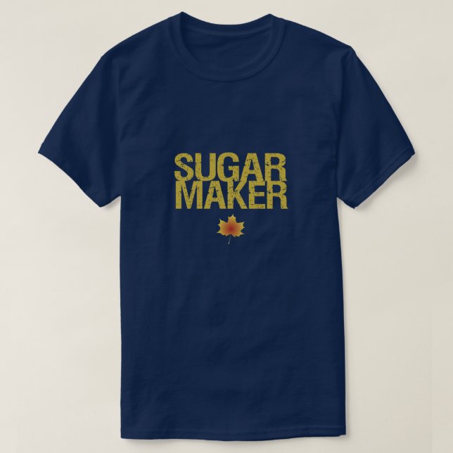Sockermakare med mapel löv t-shirt (Design framsida)