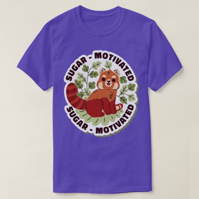 Sockermotiverad rödpanda t shirt (Design framsida)