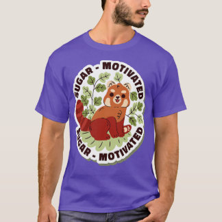 Sockermotiverad rödpanda t shirt