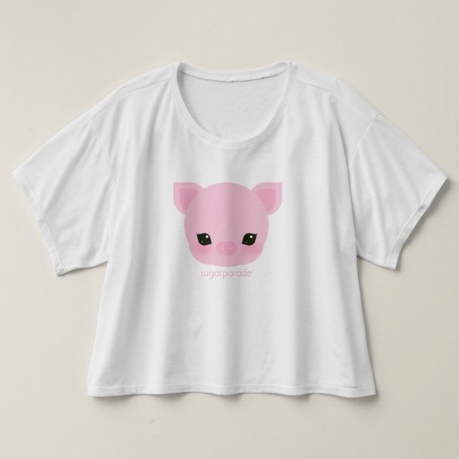 sockerparad Buta-chan Women's Skörd Top Tee (Design framsida)