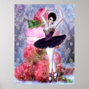 Sockerplommon Fairy Ballerina Fantasy Art Poster