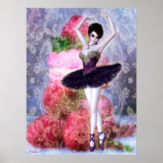 Sockerplommon Fairy Ballerina Fantasy Art Poster