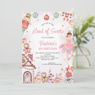 Sockerplommon Fairy Land of Sweets Birthday Inbjudningar