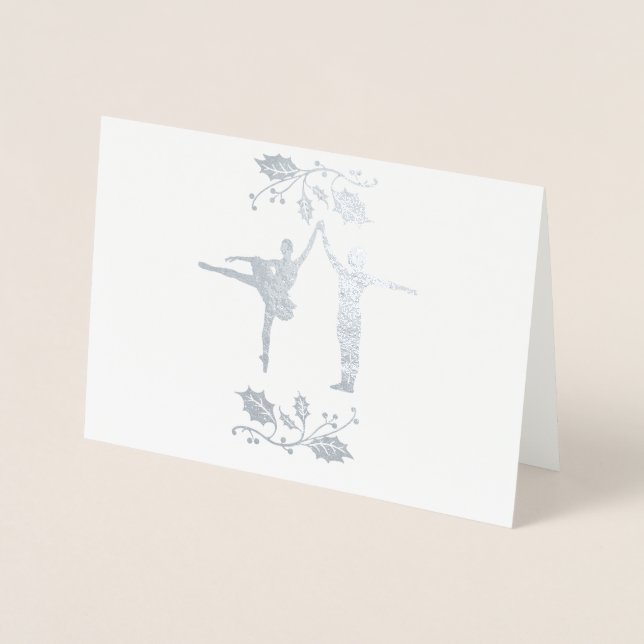 Sockerplommon Fairy och prinsen jul Folierat Kort (Framsida)