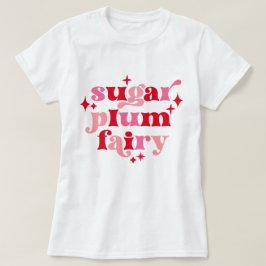Sockerplommon - Fairy Typography Art Rosa & Red T Shirt