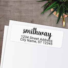 Sockerplommon för anpassningsbar-familjen Namn och Returadress Etikett