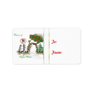 Sockerplommon Goat jul Gift Märkre Sticker Adressetikett