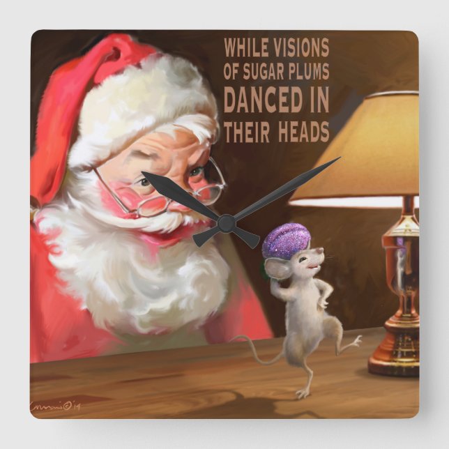 Sockerplommoner Fyrkantig Klocka (Framsida)