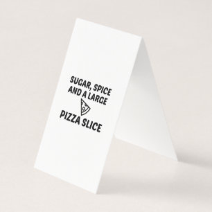 SOCKERRÖR OCH EN STOR PIZZA SLICE VISITKORT