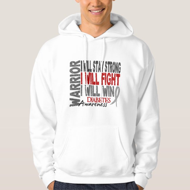 Sockersjukakrigare Sweatshirt Med Luva (Framsida)