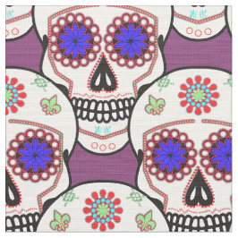 Sockerskål med blå Ögon och Grönt Fleur de Lis Tyg