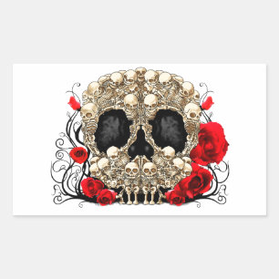 Sockerskal - Tattodesign Rektangulärt Klistermärke