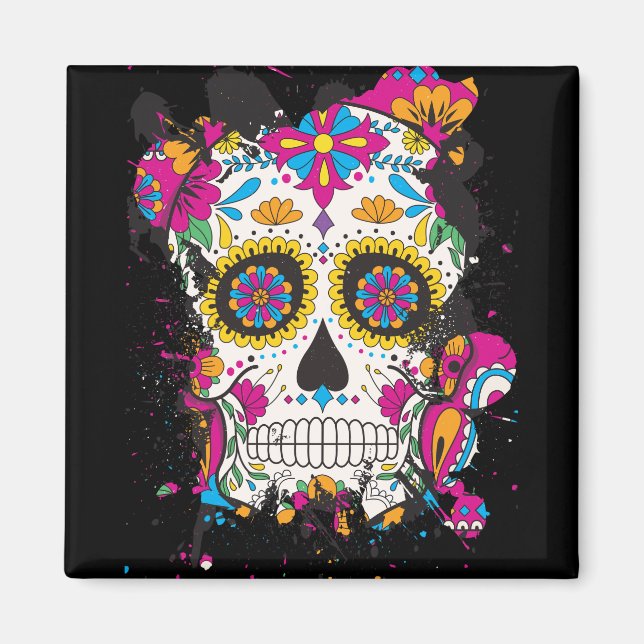 Sockerskalldia de los muertos magnet (Framsidan)